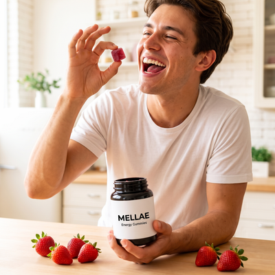 Tossing a Mellae energy gummy