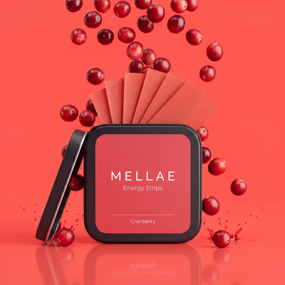 Mellae Energy Strips tin, cranberry